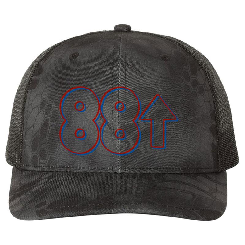 88Rising Richardson Premium Trucker Snapback Cap  Kryptek Typhon Black