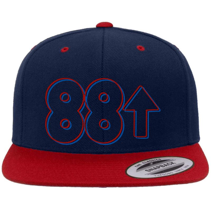 88Rising Premium Flat Bill Snapback Cap  Navy