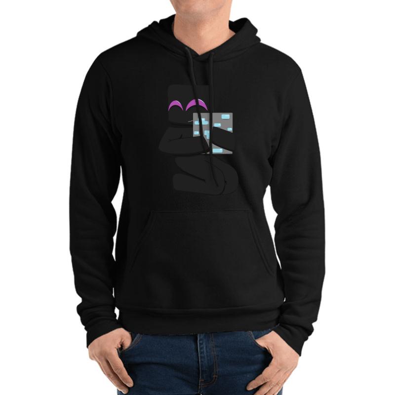 Adorable Enderman Unisex Hooded Sweatshirt Men Black