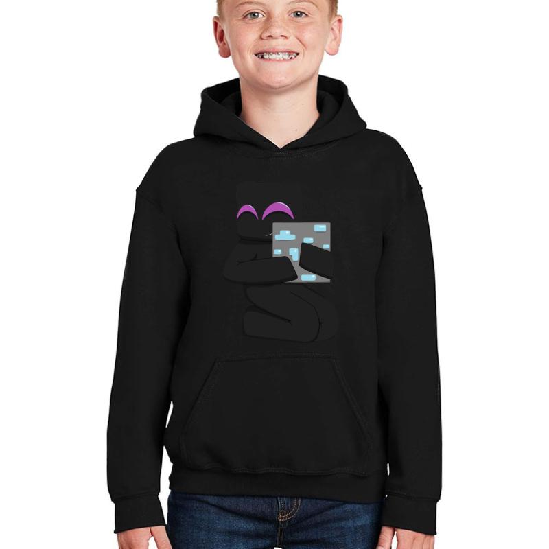 Adorable Enderman Youth Hooded Sweatshirt Boy Black