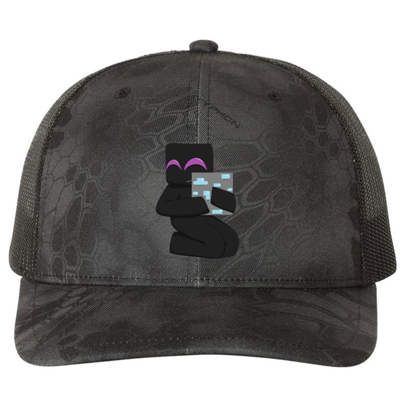 Adorable Enderman Richardson Premium Trucker Snapback Cap  Kryptek Typhon Black