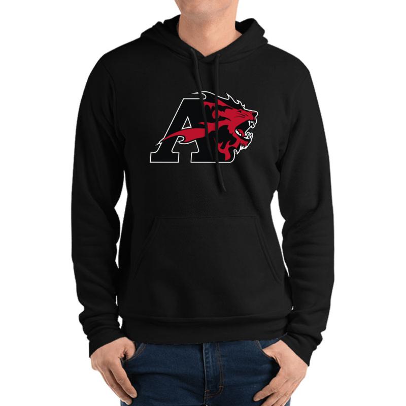 Albright College Unisex Hooded Sweatshirt Men Black