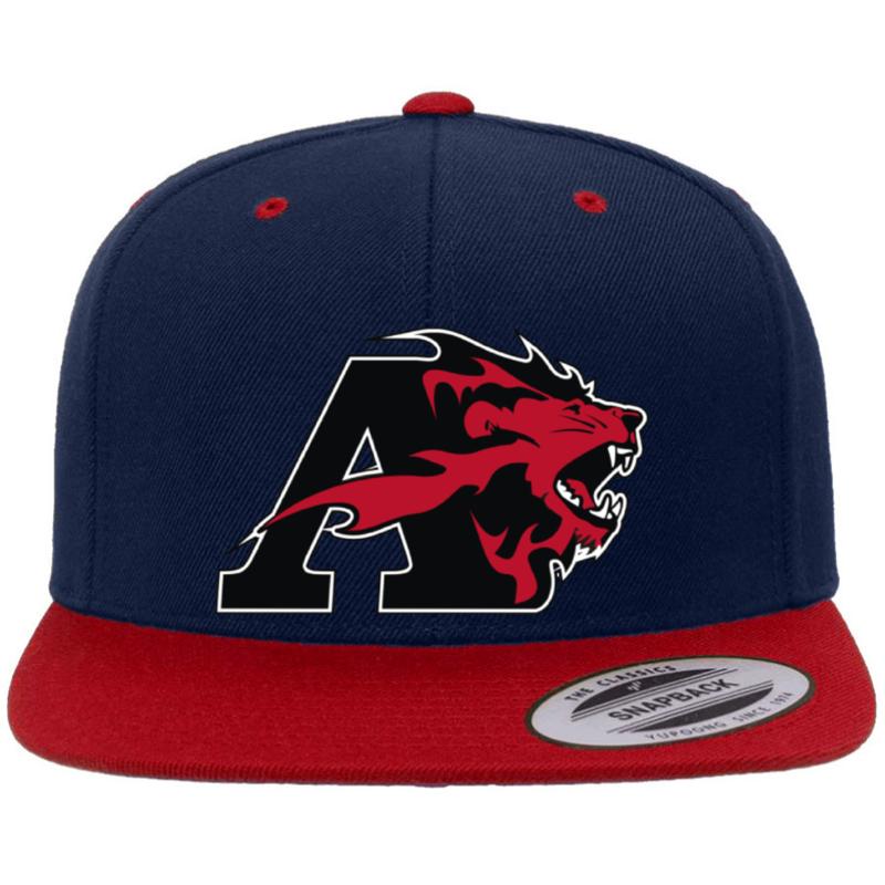 Albright College Premium Flat Bill Snapback Cap  Navy