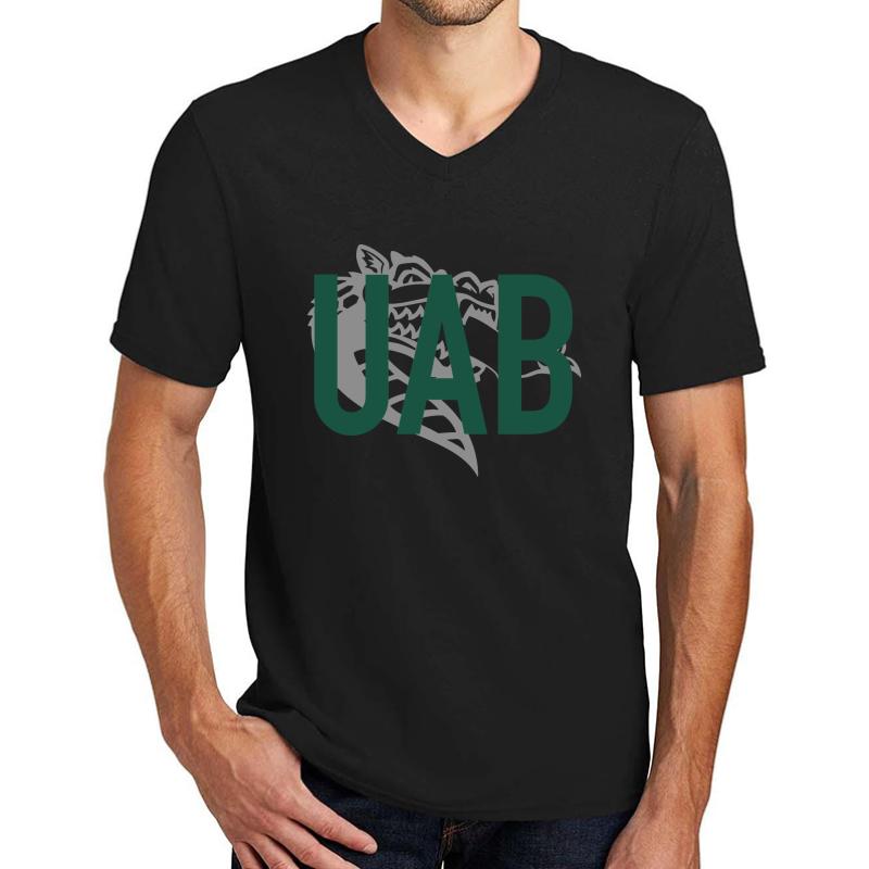 Uab Blaze - Green Unisex V-Neck T-Shirt Men Black