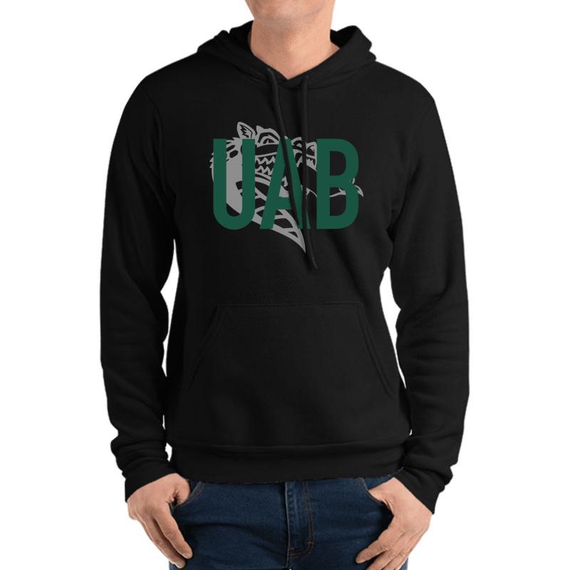 Uab Blaze - Green Unisex Hooded Sweatshirt Men Black