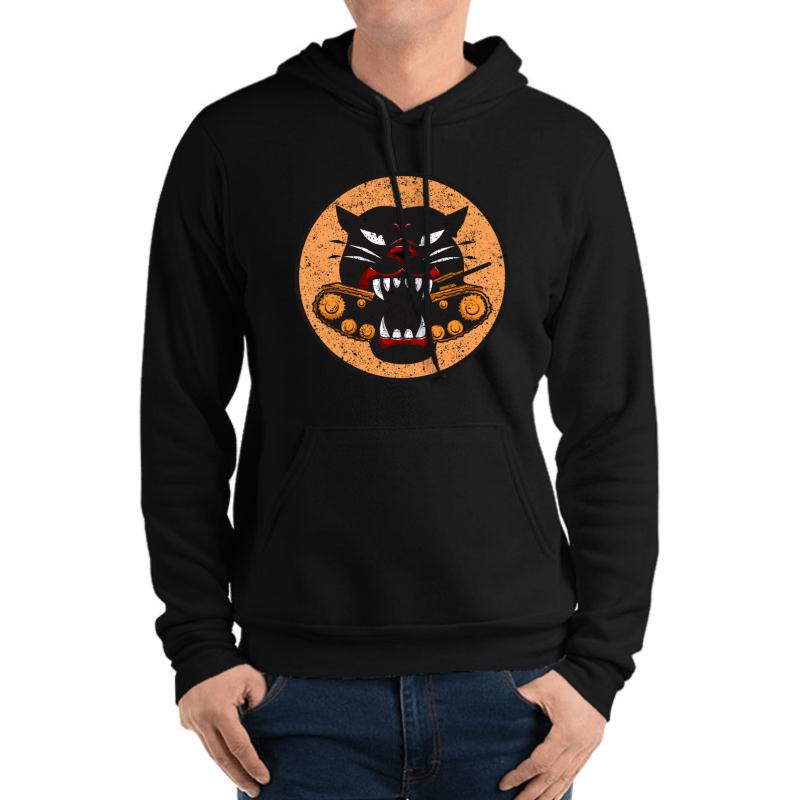 Ww2 Tank Destroyer Division Panther Patch Distressed Gear Unisex Hooded Sweatshirt Men Black