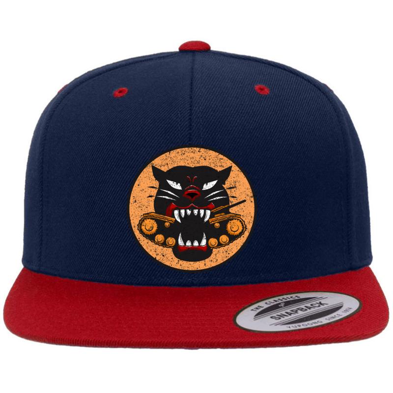 Ww2 Tank Destroyer Division Panther Patch Distressed Gear Premium Flat Bill Snapback Cap  Navy