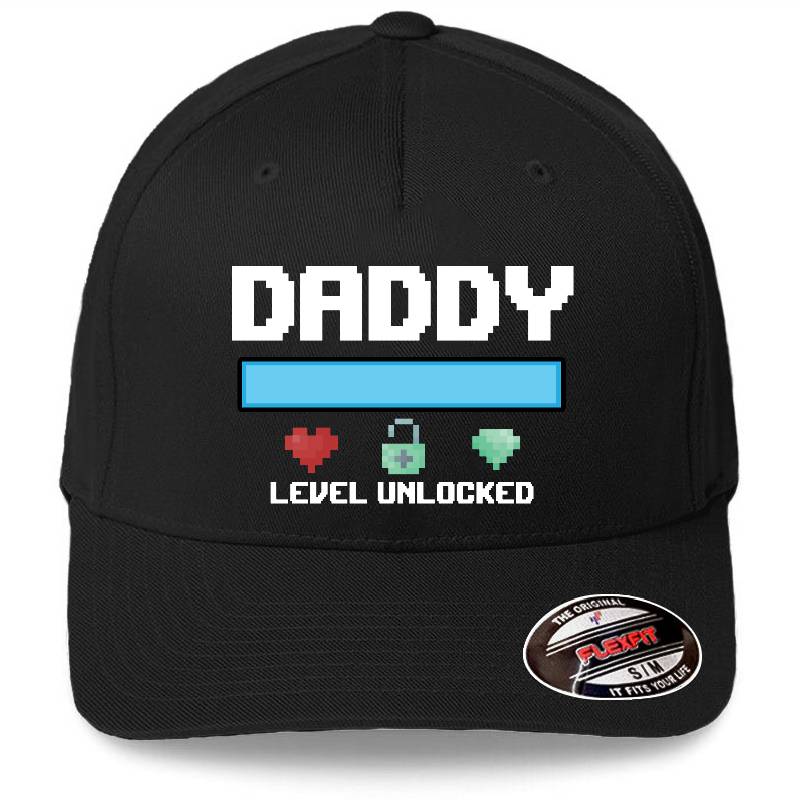 Daddy Gift Level Unlocked For A New Dad Gamer Richardson Premium Trucker Snapback Caps