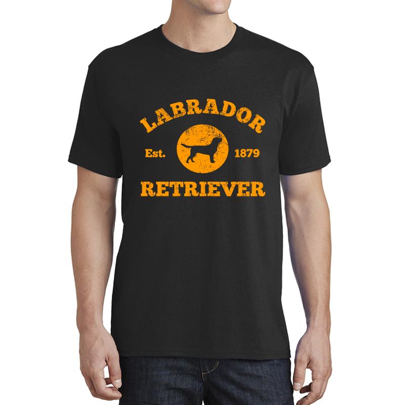 Vintage Labrador Retriever Est. 1879  Unisex T-Shirt Men Black