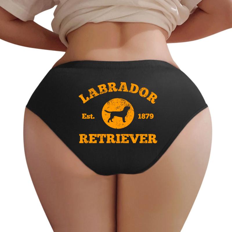 Vintage Labrador Retriever Est. 1879  Women Underwear Panties Women Black