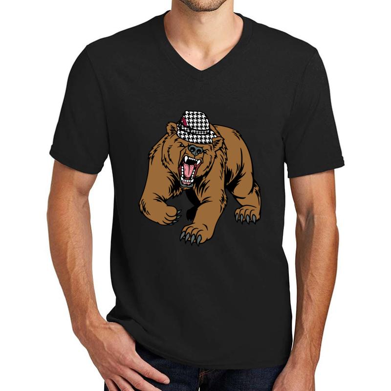 Alabama Bear Bryant Unisex V-Neck T-Shirt Men Black