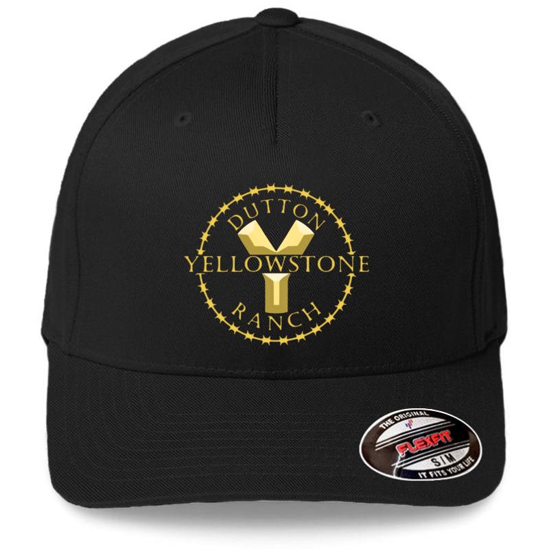 Yellowstone Dutton Ranch Flexfit Baseball Cap  Black