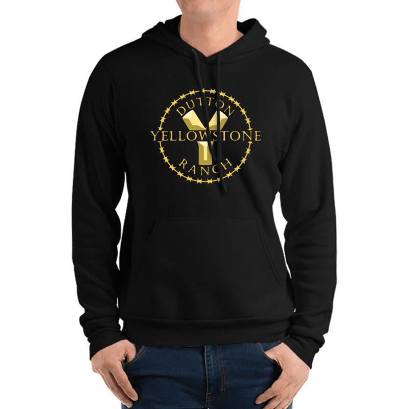 Yellowstone Dutton Ranch Unisex Hooded Sweatshirt Men Black