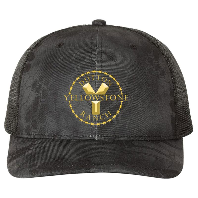 Yellowstone Dutton Ranch Richardson Premium Trucker Snapback Cap  Kryptek Typhon Black