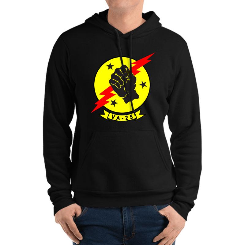 Top Gun - Va-25 Fist Of The Fleet Hd Unisex Hooded Sweatshirt Men Black