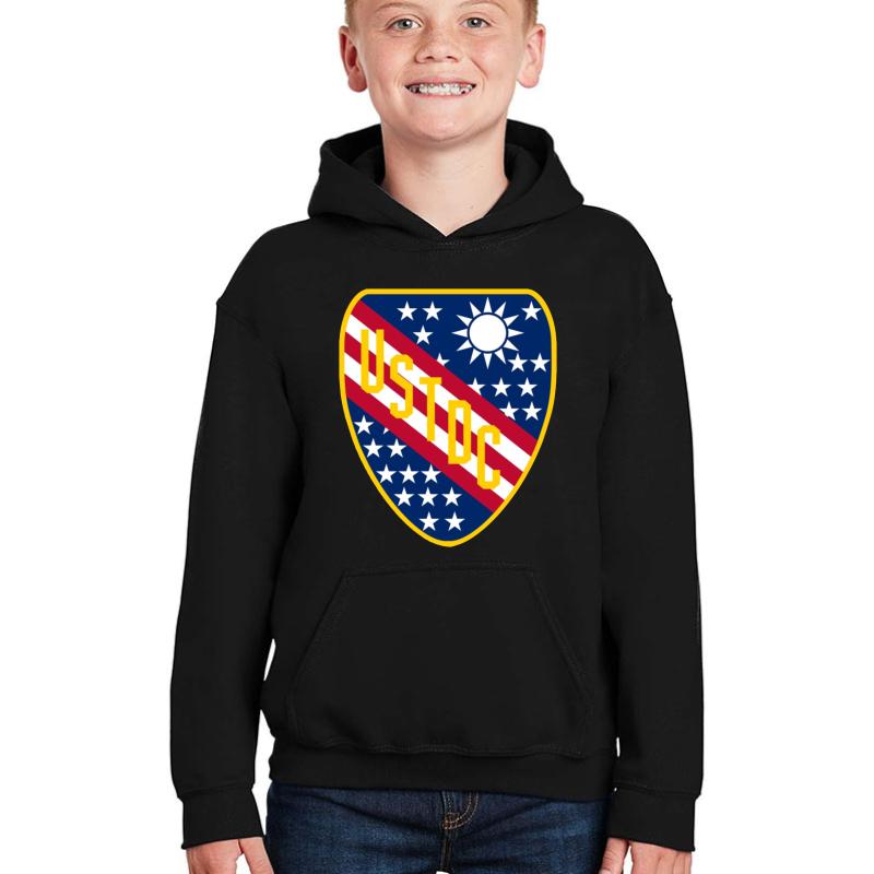 Us-Taiwan Defense Command Youth Hooded Sweatshirt Boy Black