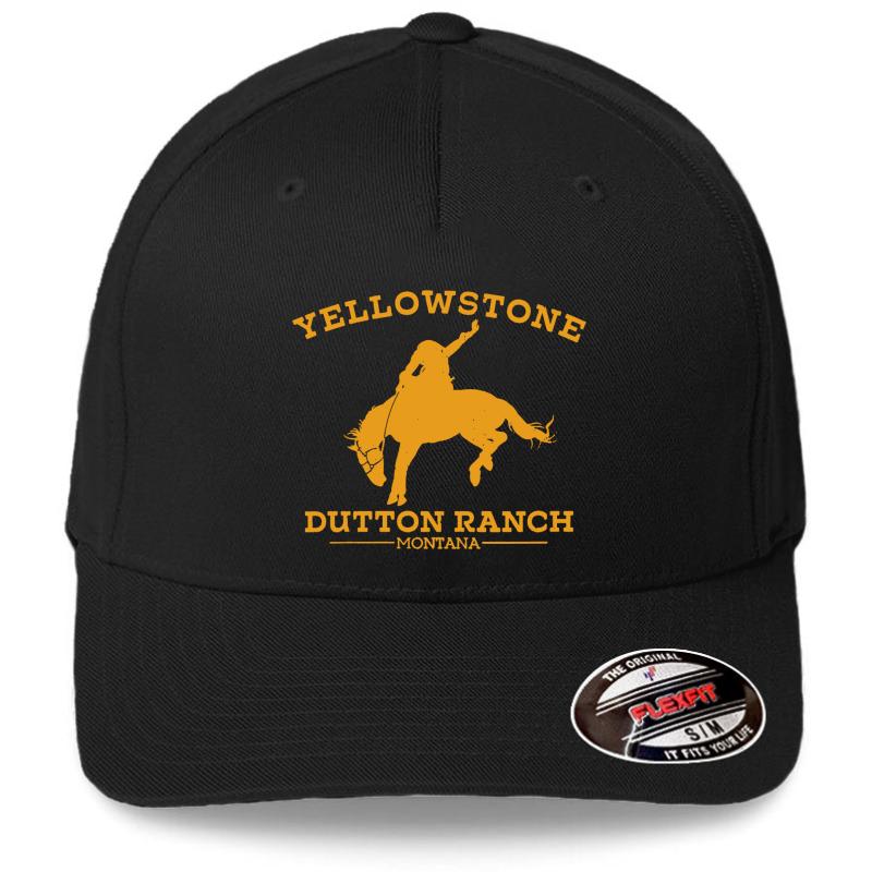 Yellowstone Dutton Ranch - Montana Flexfit Baseball Cap  Black