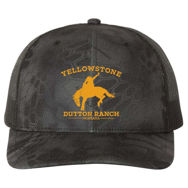 Yellowstone Dutton Ranch - Montana Richardson Premium Trucker Snapback Cap  Kryptek Typhon Black