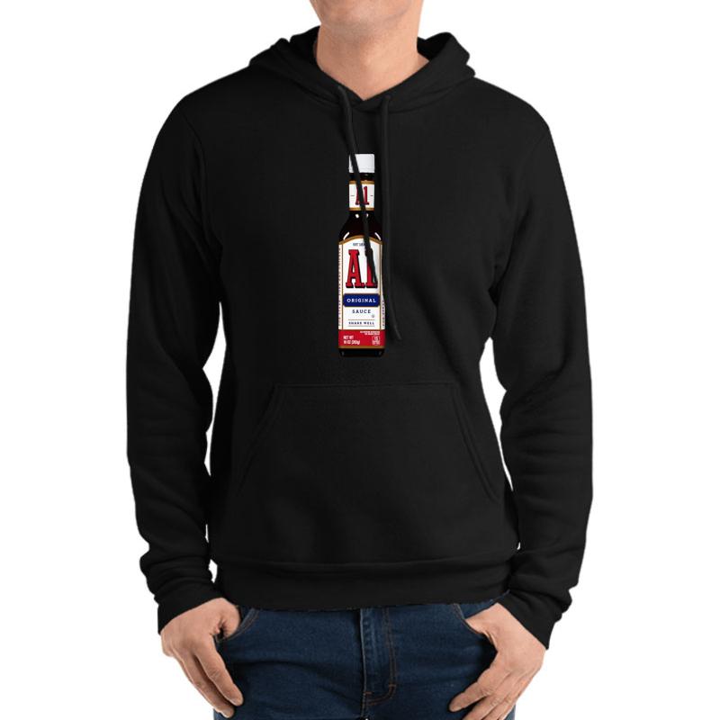 A1 Steak Sauce Unisex Hooded Sweatshirt Men Black