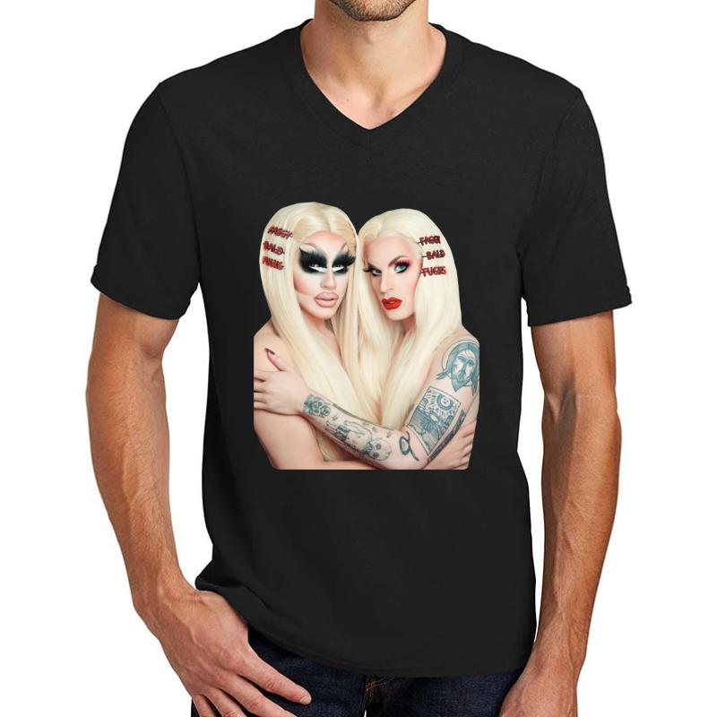 Trixie And Katya Book Unhhhh Unisex V-Neck T-Shirt Men Black