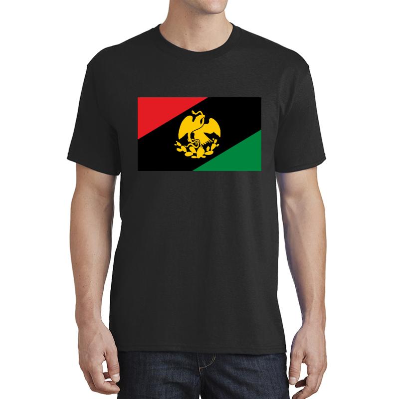 Afro-Mexican Flag Unisex T-Shirt Men Black