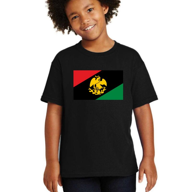 Afro-Mexican Flag Youth T-Shirt Boy Black