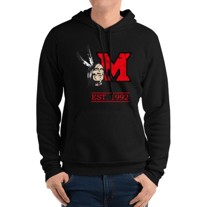 University Miami Est 1992 Ohio Vintage Old Retro Style Unisex Hooded Sweatshirt Men Black