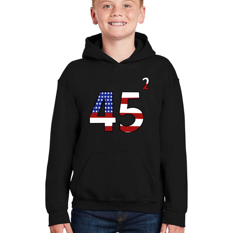 Trump 2020 Youth Hooded Sweatshirt Boy Black