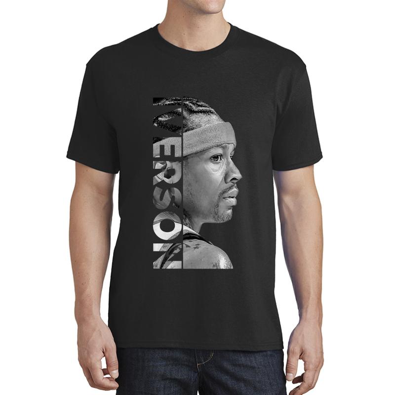 Allen Iverson - Black White Unisex T-Shirt Men Black