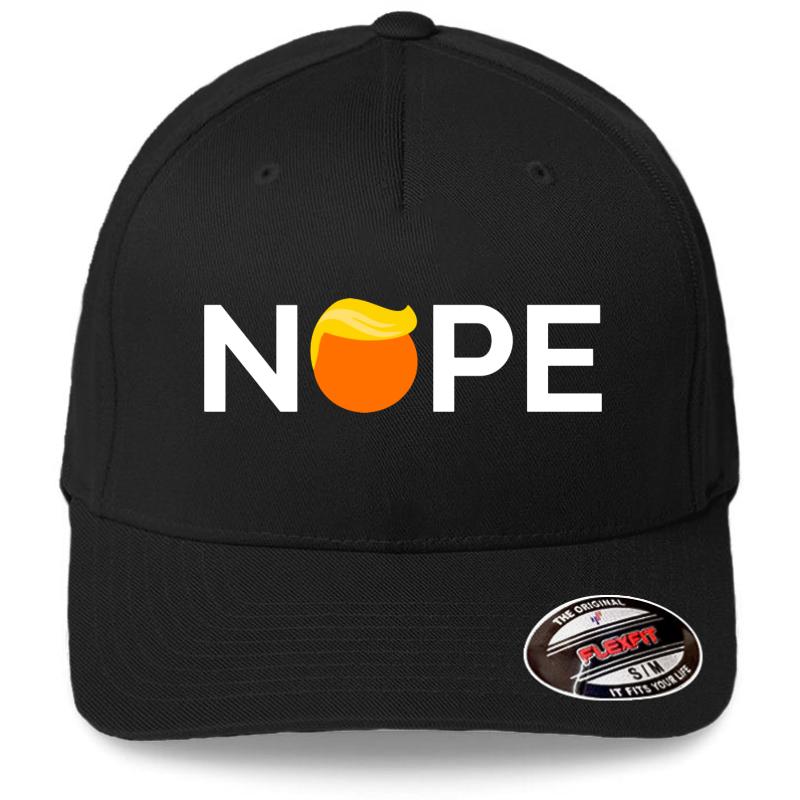 Anti-Trump - Nope Edition Flexfit Baseball Cap  Black