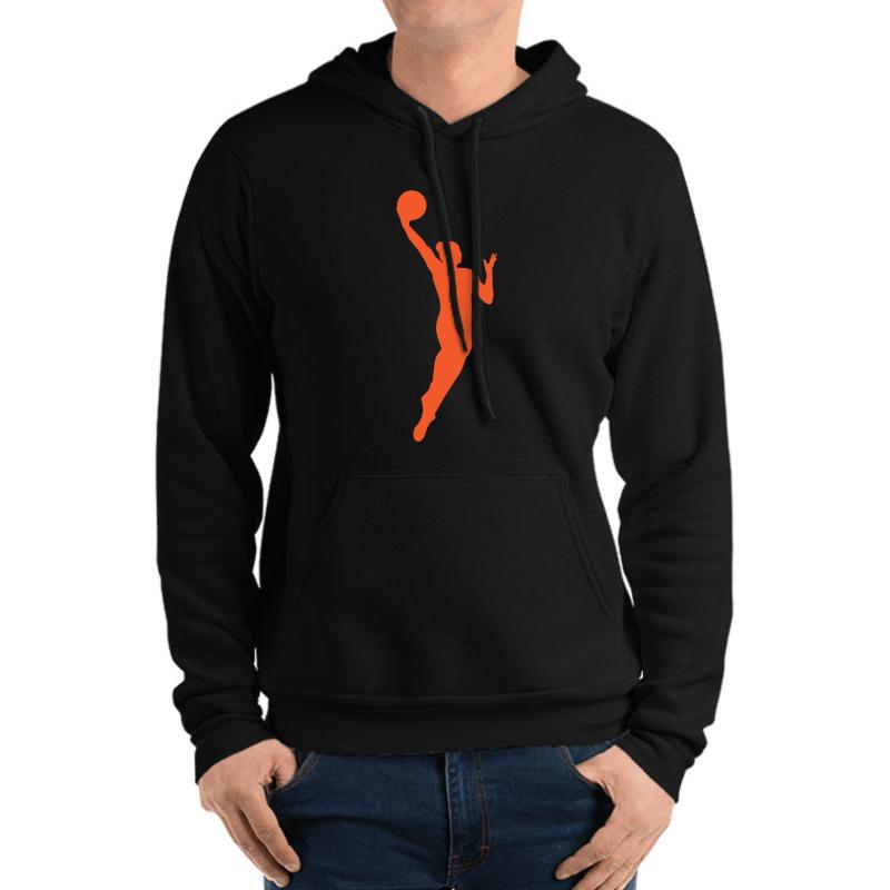 Wnba Basketball Unisex Hooded Sweatshirt Men Black