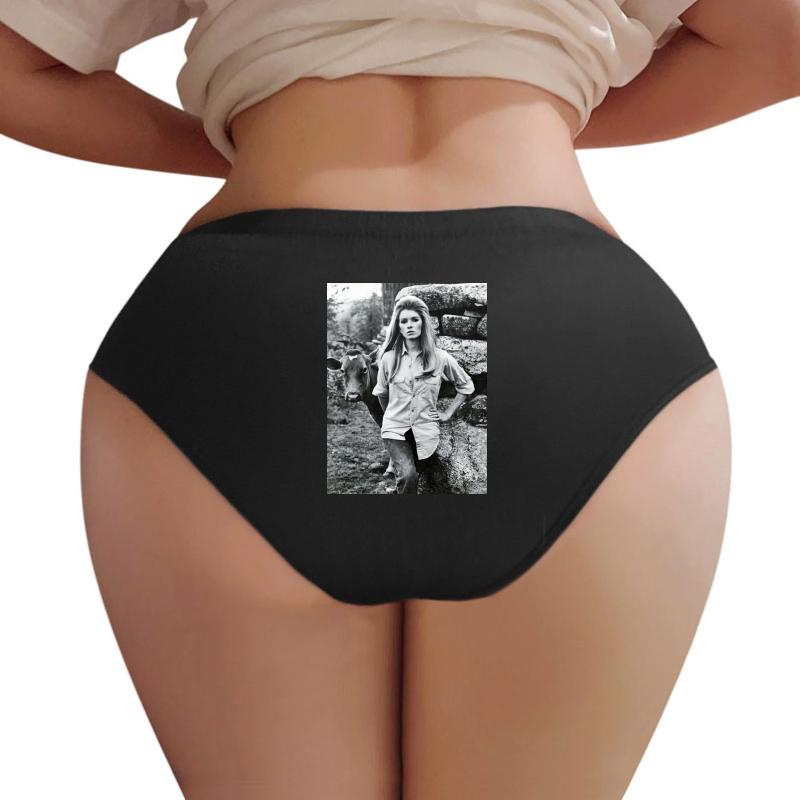 A Cow And Young Martha Stewart Women Underwear Panties Women Black