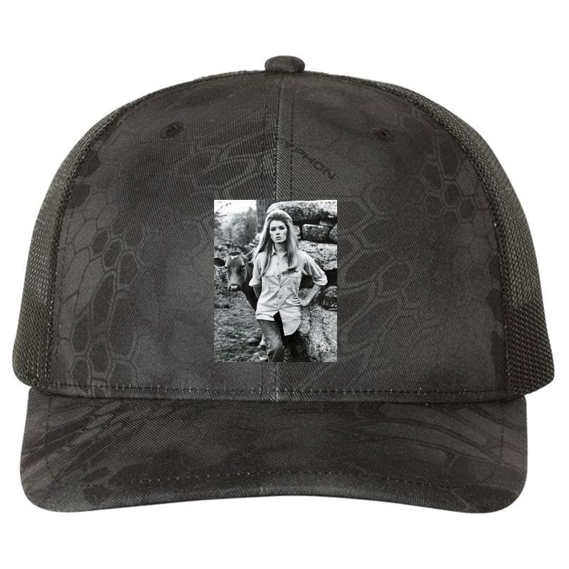 A Cow And Young Martha Stewart Richardson Premium Trucker Snapback Cap  Kryptek Typhon Black