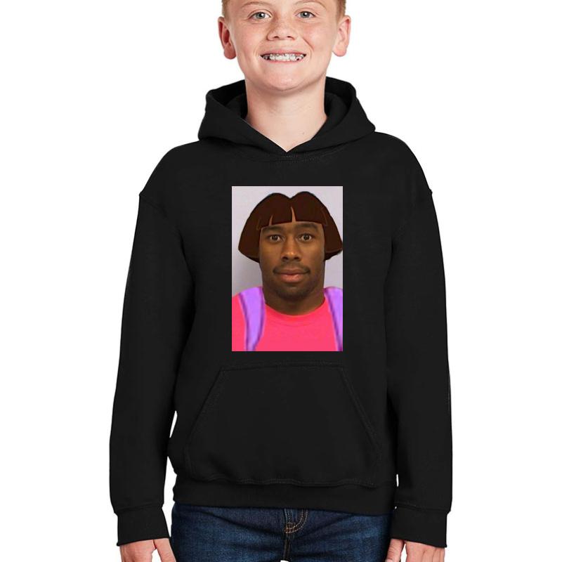 Tyler The Dora Tyler.The Creator - Youth Hooded Sweatshirt Boy Black