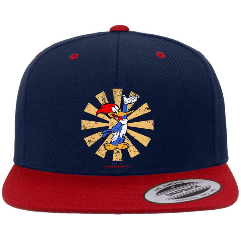 Woody Woodpecker Retro Japanese Premium Flat Bill Snapback Cap  Navy