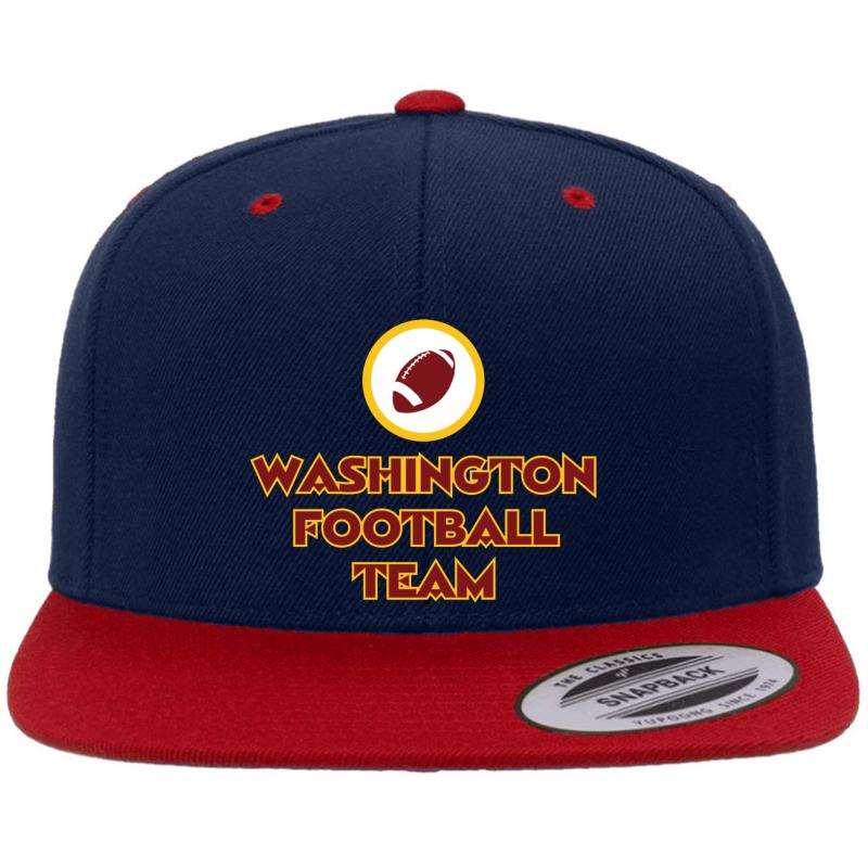 Washington Football Team Skins Logo Red Premium Flat Bill Snapback Cap  Navy