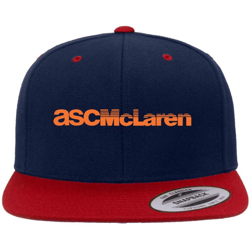 1985 Acs Mclaren 5.0 Sc Capri Premium Flat Bill Snapback Cap  Navy