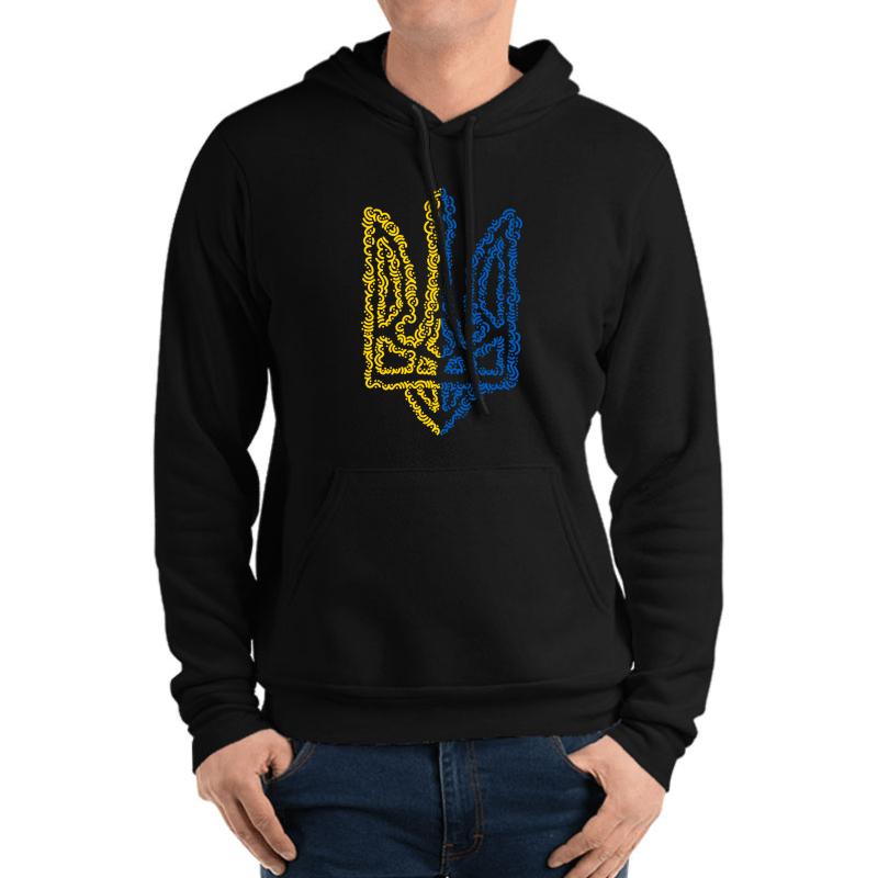 Ukraine - Ukrainian Trident Unisex Hooded Sweatshirt Men Black