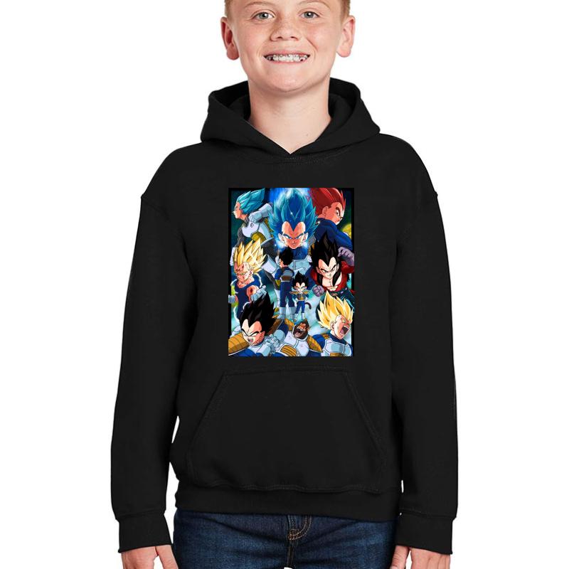 Vegeta Youth Hooded Sweatshirt Boy Black