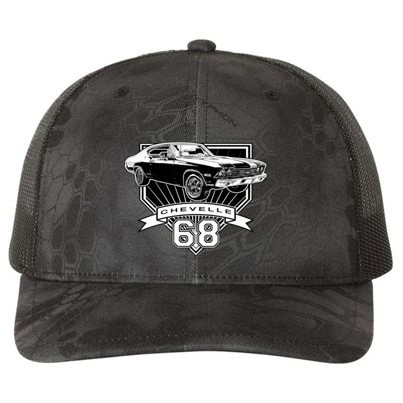 1968 Chevelle Richardson Premium Trucker Snapback Cap  Kryptek Typhon Black