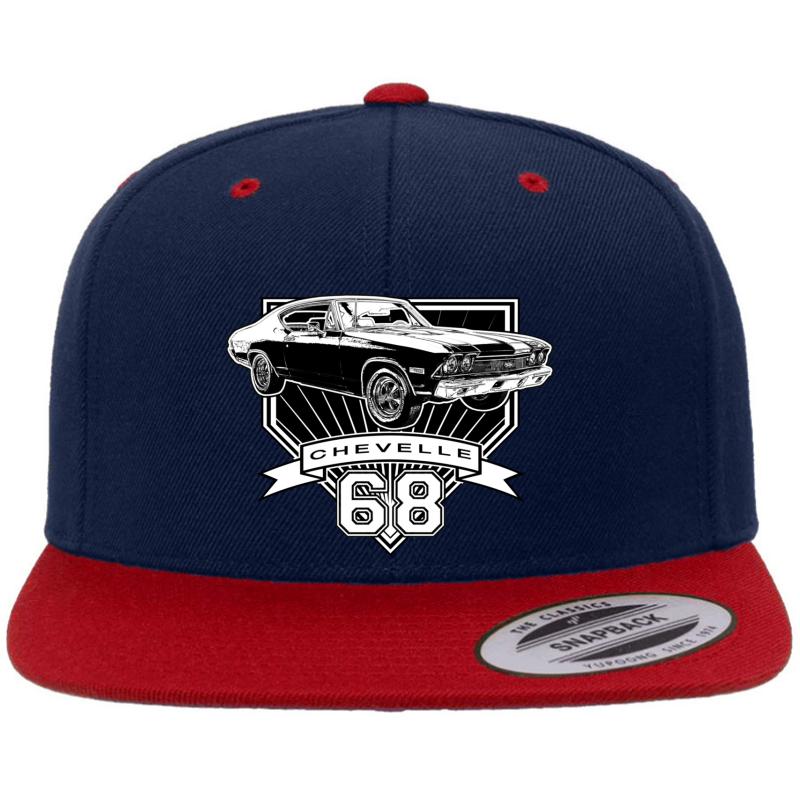 1968 Chevelle Premium Flat Bill Snapback Cap  Navy