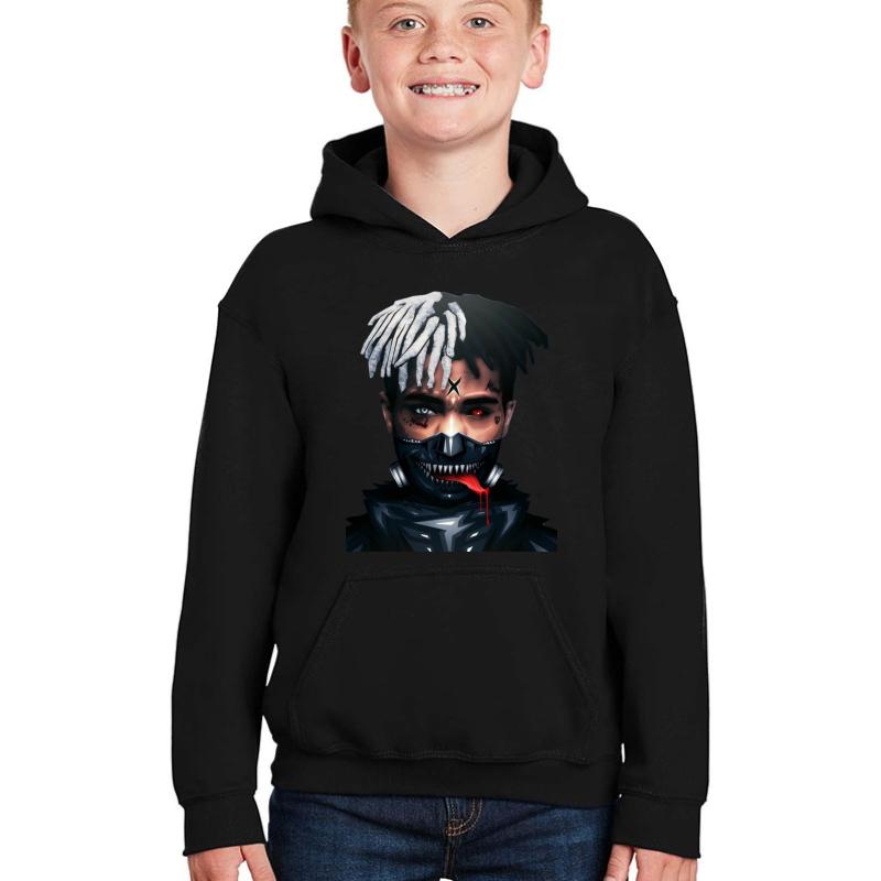 Xxxtentacion Youth Hooded Sweatshirt Boy Black