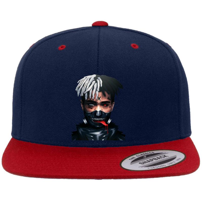 Xxxtentacion Premium Flat Bill Snapback Cap  Navy