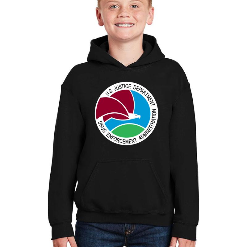 United States Drug Enforcement Administration Dea  Youth Hooded Sweatshirt Boy Black