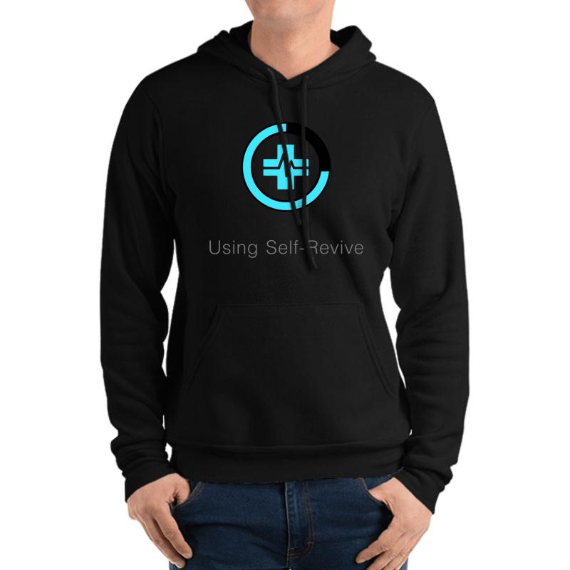 Using Self Revive In Warzone Style Unisex Hooded Sweatshirt Men Black