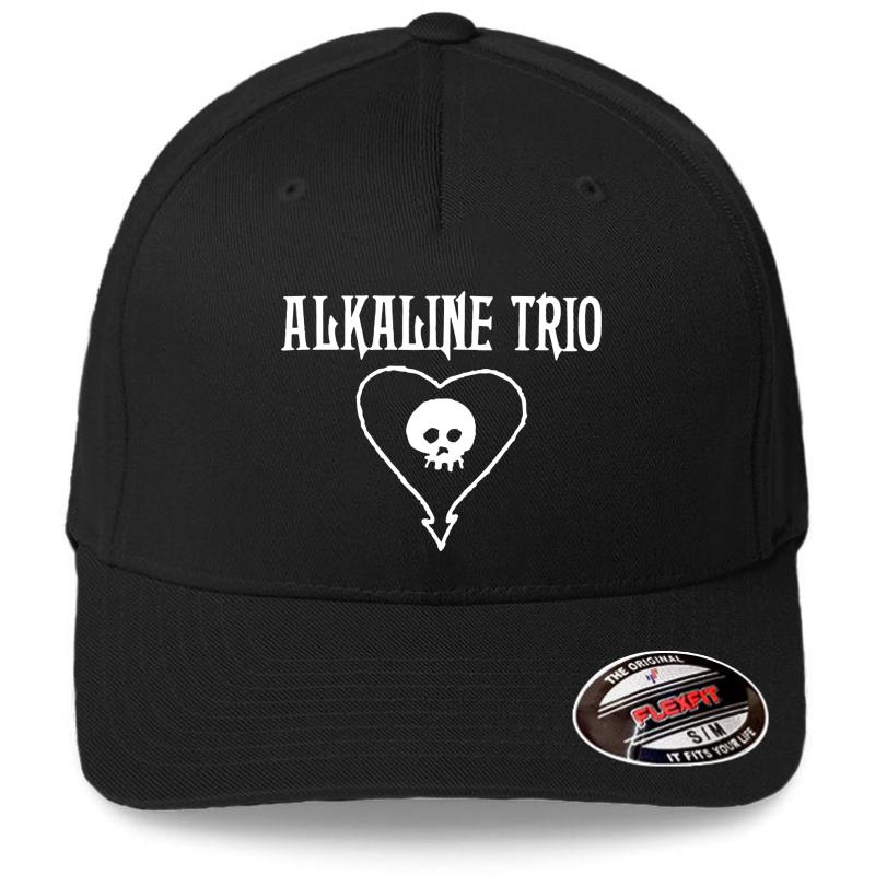 Alkaline Trio Classic Heartskull - Official Merch Flexfit Baseball Cap  Black