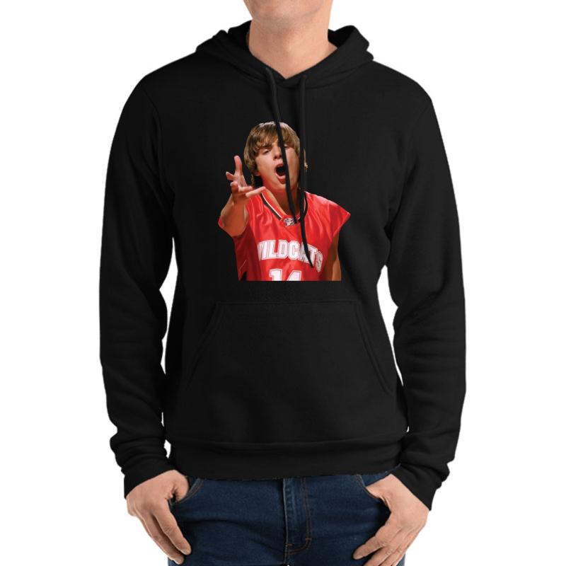 Troy- High School Musical Unisex Hooded Sweatshirt Men Black