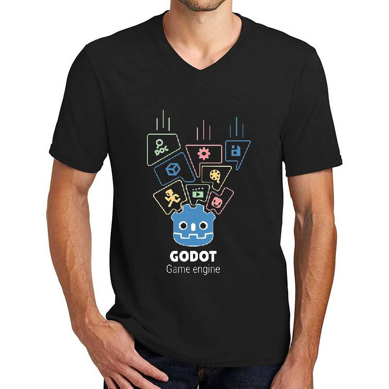 Godot Engine Design 3 Premium Flat Bill Snapback Caps