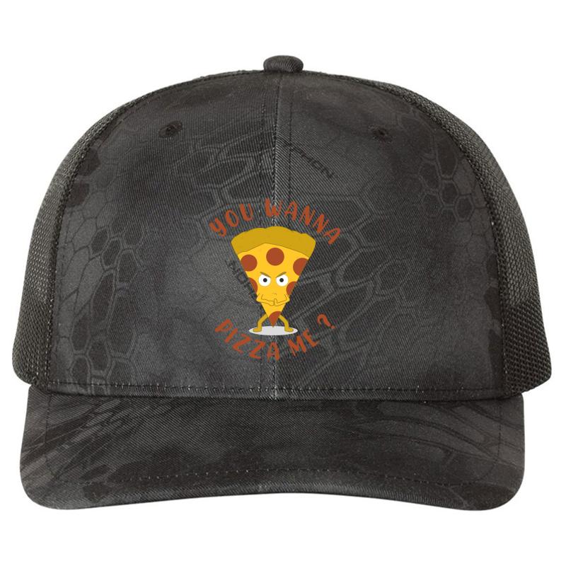 You Wanna Pizza Me Funny Pizza Wanna Pizza Me Vintage Illustration - Humor Geek Gift For Brother Richardson Premium Trucker Snapback Cap  Kryptek Typhon Black