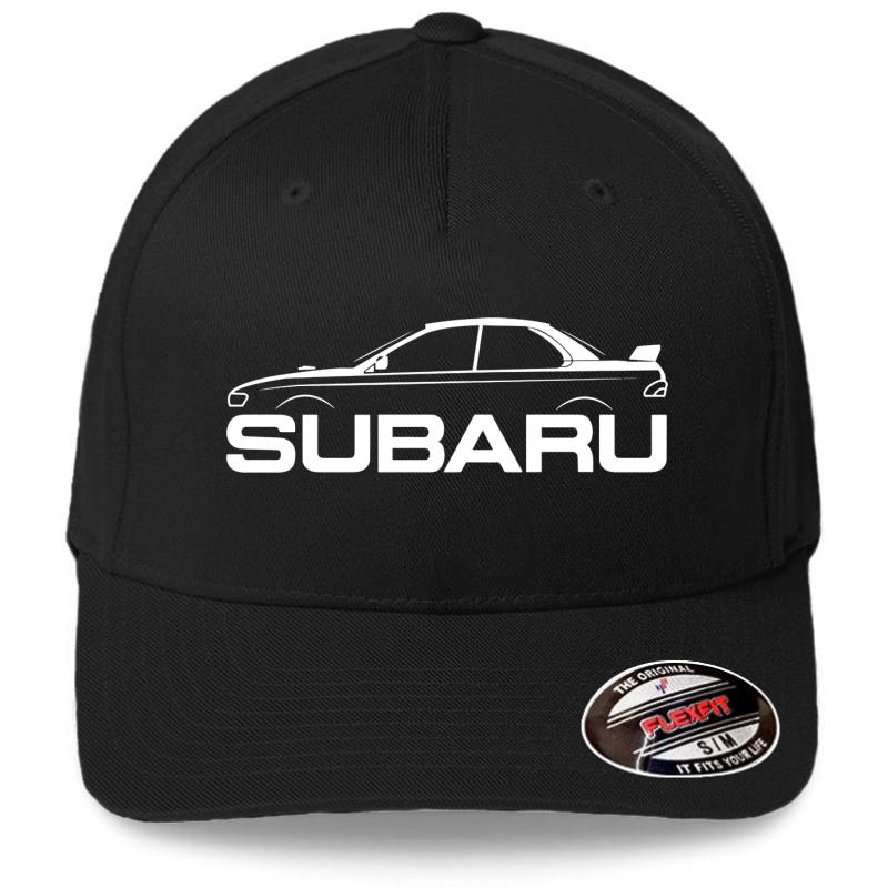 1998 Subaru Impreza Logo Flexfit Baseball Cap  Black